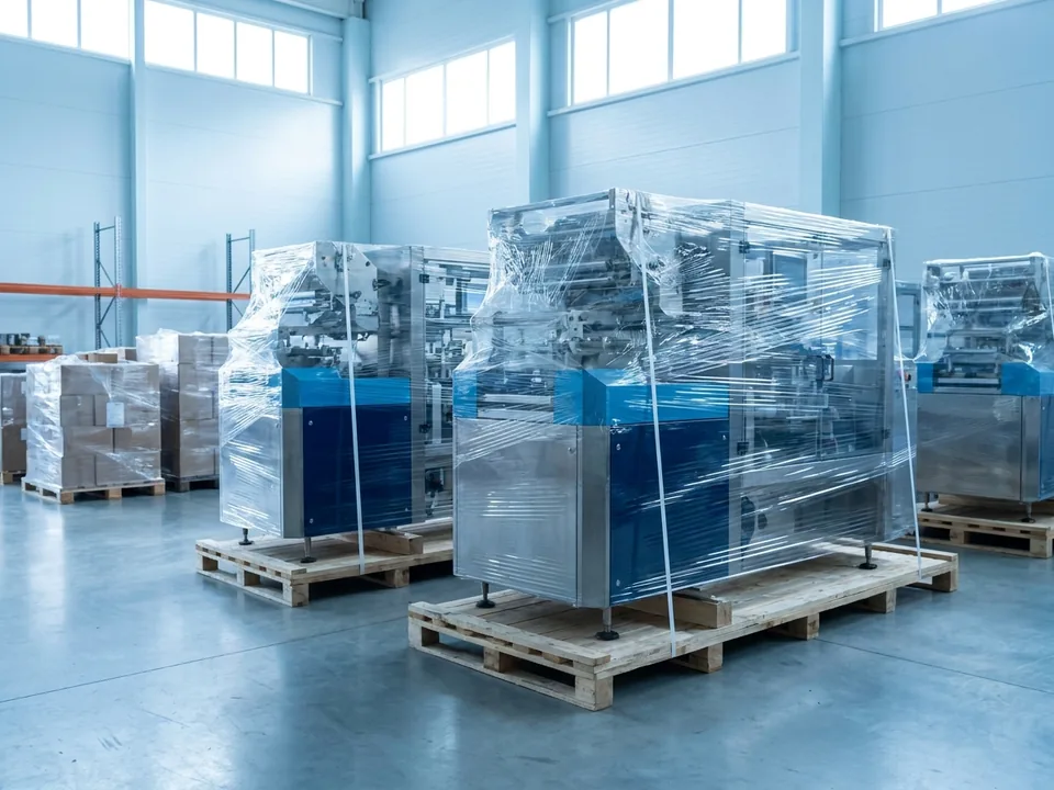 Machines crated for export
